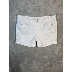 Old Navy Shorts Womens 14 White Mid-Rise WOW Classic Pockets Casual Summer